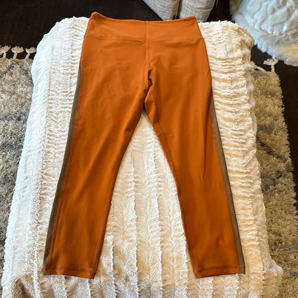 Orange Side Stripe Leggings